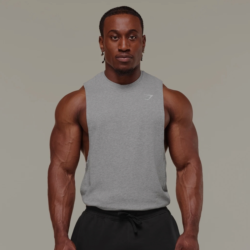 Gymshark Men's Sleeveless Top in Gray